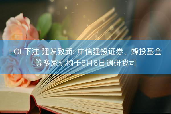 LOL下注 建发致新: 中信建投证券、蜂投基金等多家机构于6月8日调研我司