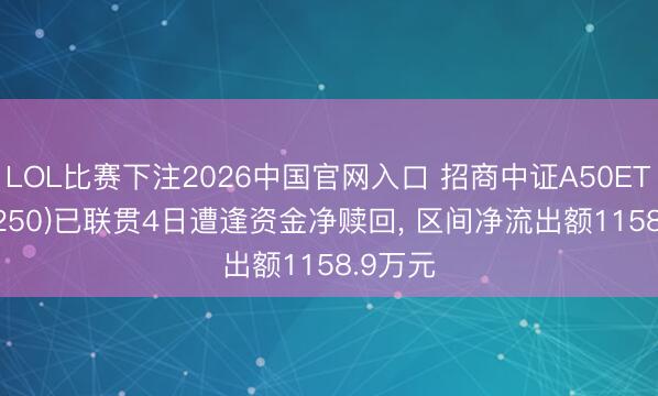 LOL比赛下注2026中国官网入口 招商中证A50ETF(512250)已联贯4日遭逢资金净赎回， 区间净流出额1158.9万元
