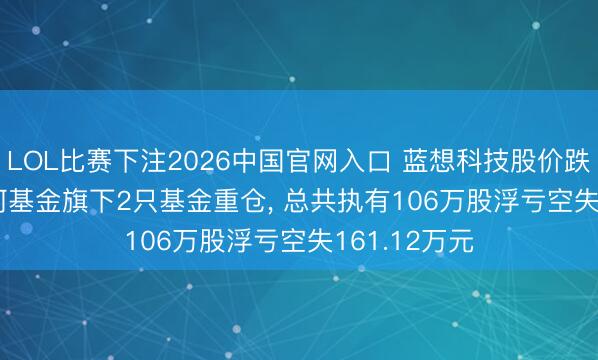 LOL比赛下注2026中国官网入口 蓝想科技股价跌3.56%， 星河基金旗下2只基金重仓， 总共执有106万股浮亏空失161.12万元