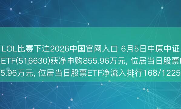 LOL比赛下注2026中国官网入口 6月5日中原中证云诡计与大数据主题ETF(516630)获净申购855.96万元， 位居当日股票ETF净流入排行168/1225